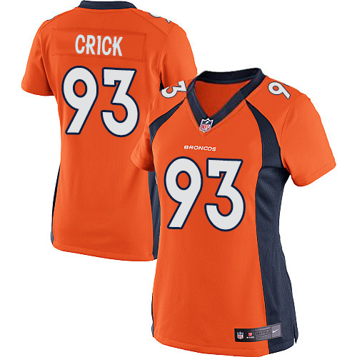 Women's Limited Jared Crick Nike Jersey Orange Home - #93 NFL Denver Broncos